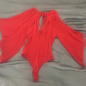 Nasty Gal bodysuit with batwings. Size medium